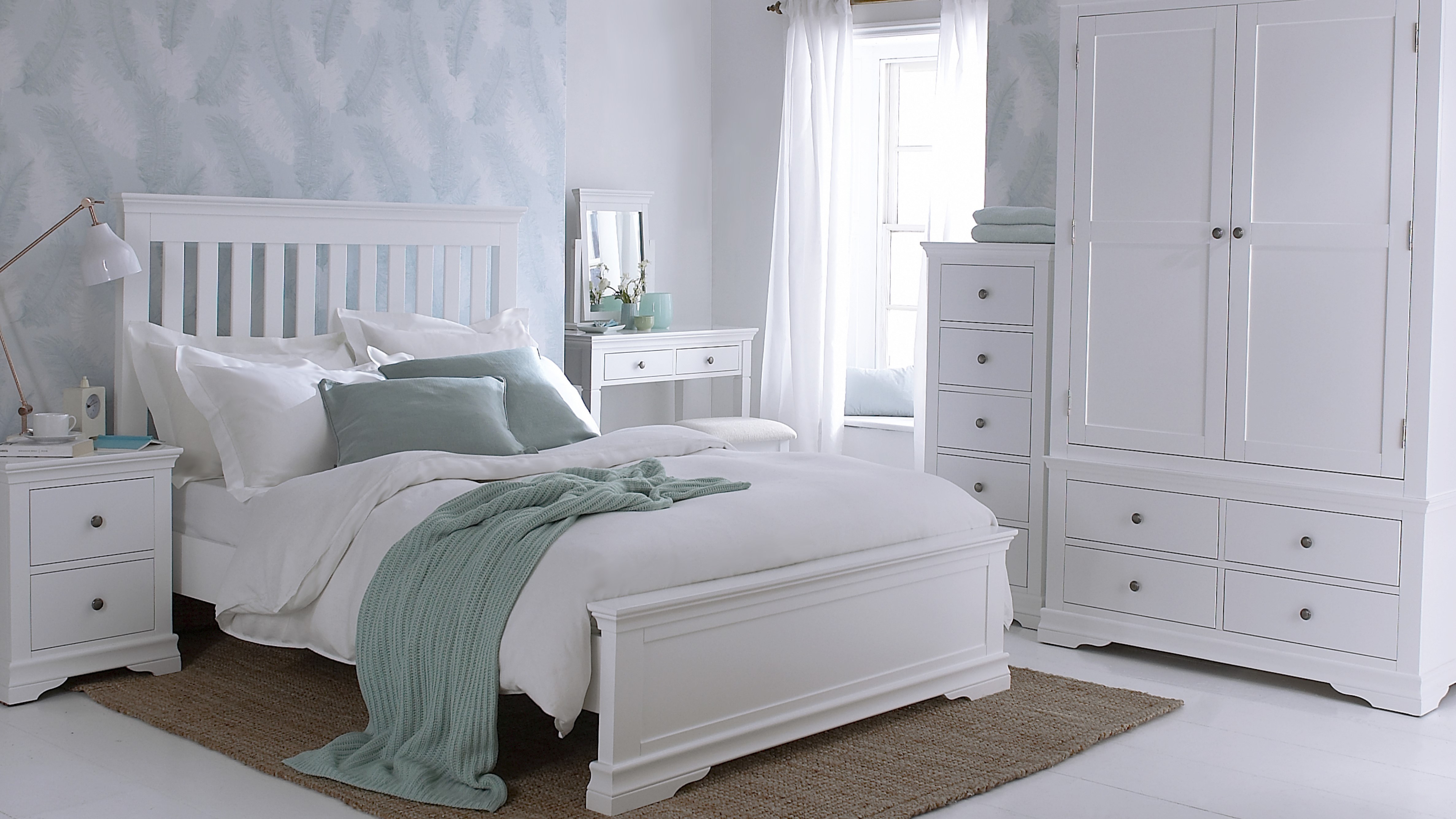 Rustique Home Burnham White Painted Oak Collection