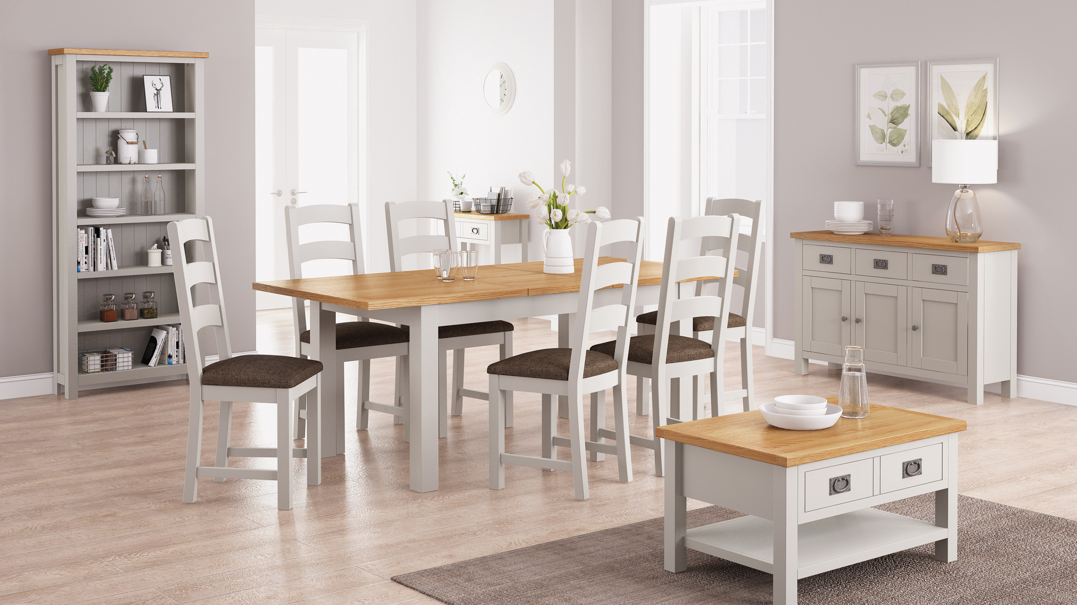 Rustique Home Cannes Painted and Natural Oak Collection