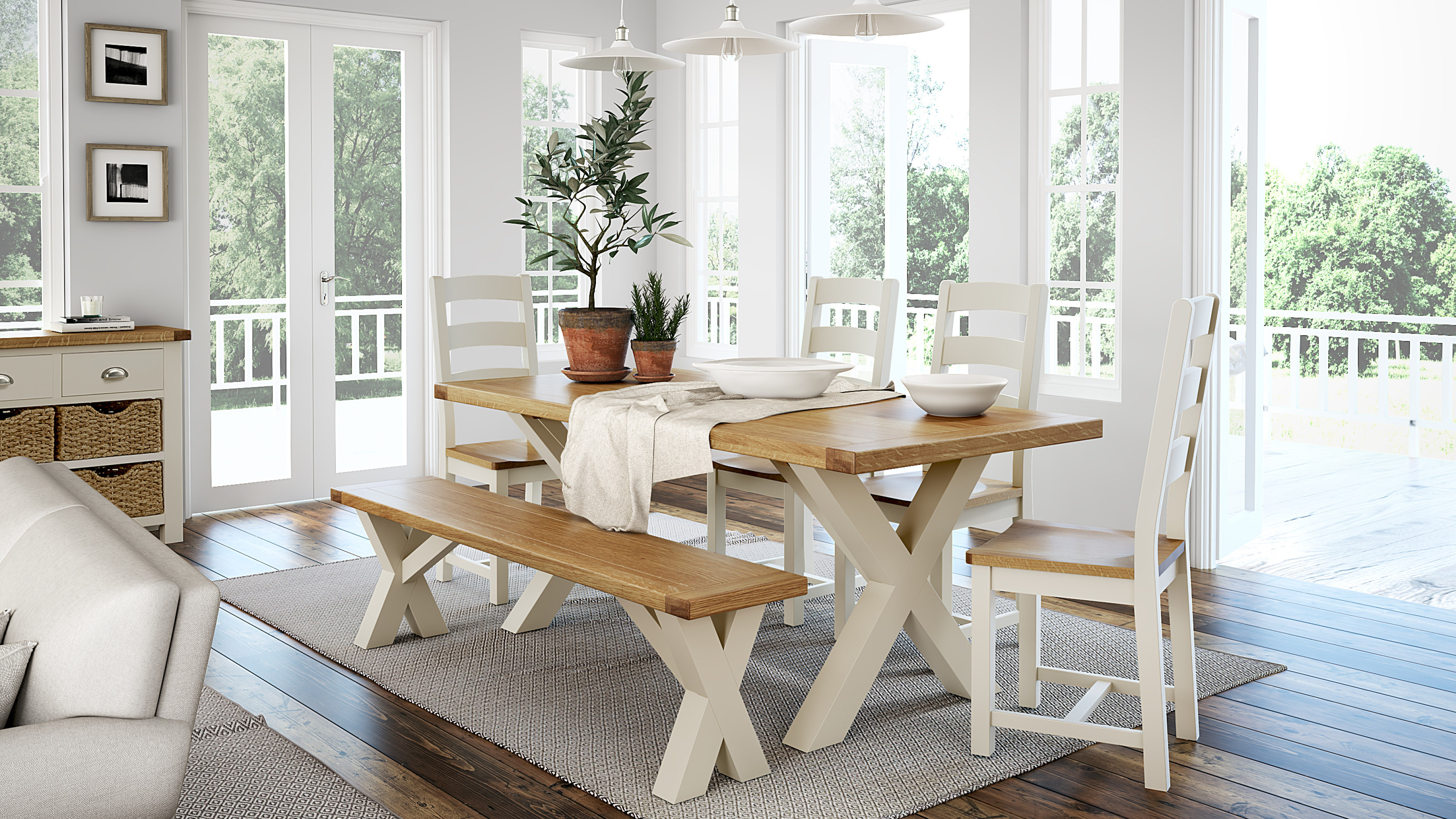 Rustique Home Florence Painted and Natural Oak Collection