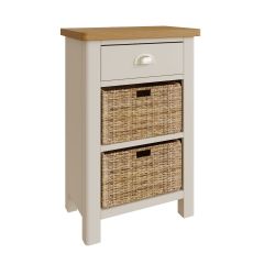 Chelsea Grey 1 Drawer 2 Basket Unit