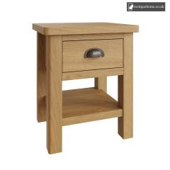 Rustic Oak 1 Drawer Lamp Table