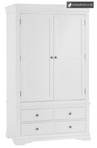 Burnham White 2 Door 4 Drawer Wardrobe