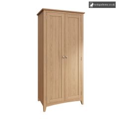 Modern Oak Lite 2 Door Full Hanging Wardrobe