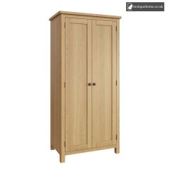 Rustic Oak 2 Door Full Hanging Wardrobe