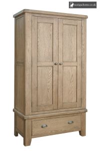 Smoked Oak 2 Door Wardrobe