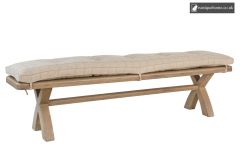 Smoked Oak 2.0M Bench Cushion Natural Check