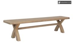 Extending Smoked Oak 2.0M Cross Leg Dining Table