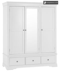 Burnham White 3 Door Wardrobe