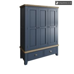 Denham Blue 3 Door Wardrobe