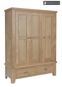Smoked Oak 3 Door Wardrobe