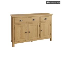 Rustic Oak 3 Drawer 3 Door Sideboard