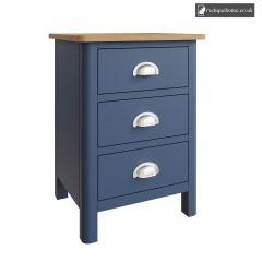 Chelsea Blue 3 Drawer Bedside