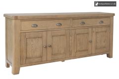 Smoked Oak 4 Door Sideboard