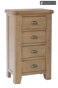 Smoked Oak 4 Drawer Chest