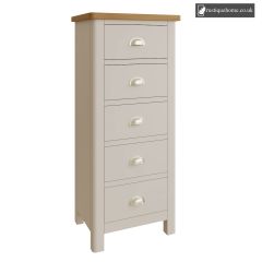 Chelsea Grey 5 Drawer Narrow Chest