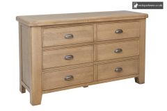 Smoked Oak 6 Drawer Chest