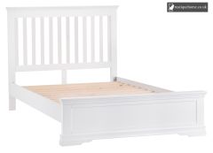 Burnham White Single 3ft Bed hand painted side view