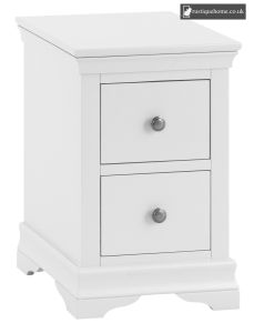 Burnham White Bedside Cabinet