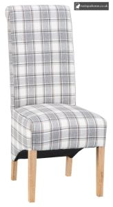 Chair Collection Chair Design 05 - Cappuccino Check and Light Oak