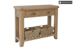 Smoked Oak Console Table