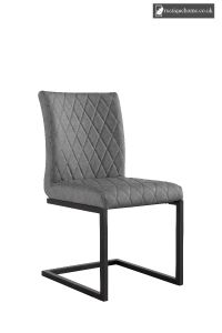 Chair Collection Diamond Stitch Dining - Grey and Graphite