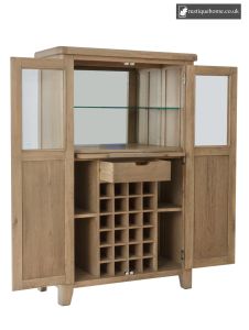 Smoked Oak Drinks Cabinet