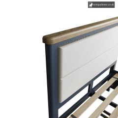 Denham Blue Double 4ft 6in Fabric Headboard