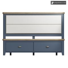 Denham Blue Super Kingsize 6ft Fabric Headboard