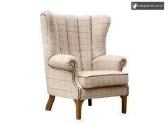 Chair Collection Fluted Wing Chair - Natural and Oak