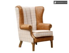 Chair Collection Fluted Wing Chair - Tan