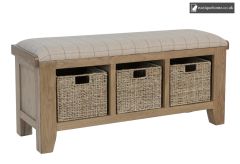 Smoked Oak Hall Bench