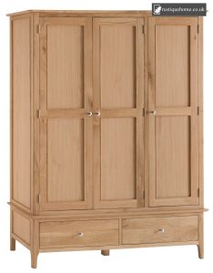 Light Oak Large 3 Door Wardrobe