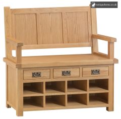 Modern Oak Monks Bench