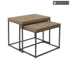 Aged Oak Nest Of 2 Tables