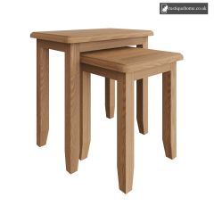 Modern Oak Lite Nest Of 2 Tables