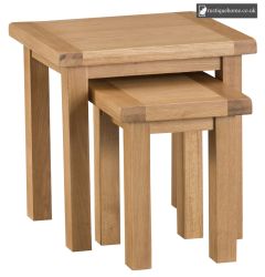 Modern Oak Nest Of 2 Tables