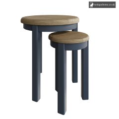 Denham Blue Round Nest Of Tables
