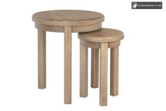 Smoked Oak Round Nest Of Tables