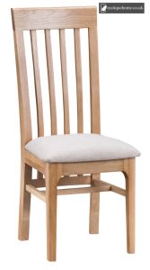 Light Oak Slat Back Chair Fabric