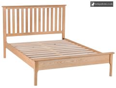 Light Oak Single 3ft Slatted Bed side view