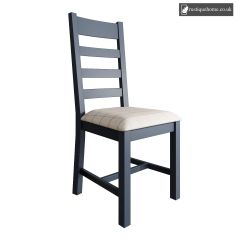 Denham Blue Collection Slatted Dining Chair Natural Check