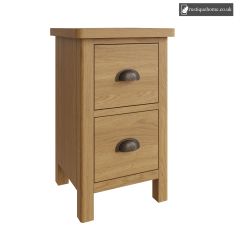 Rustic Oak Small Bedside Cabinet