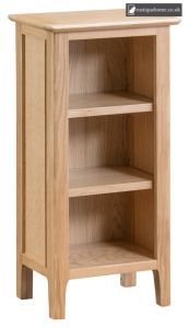 Light Oak Small Narrow Bookcase