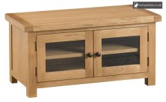 Modern Oak Standard TV Unit (With Glass Doors)