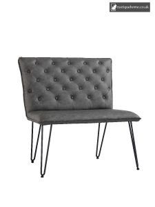 Chair Collection Studded Back Bench 90 Cm - Grey