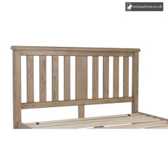 Smoked Oak Kingsize Double 5ft Wooden Headboard With Drawer Footboard